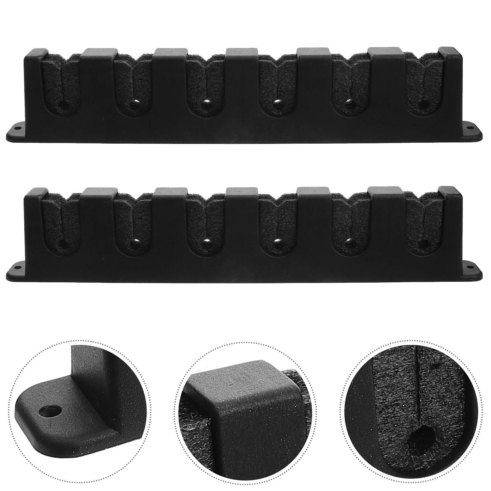 

2 Pcs Billiard Rack Cue Sticks Wall Pole Racks Billiards Multi-hole Pool Accessories Holder Foam Mount