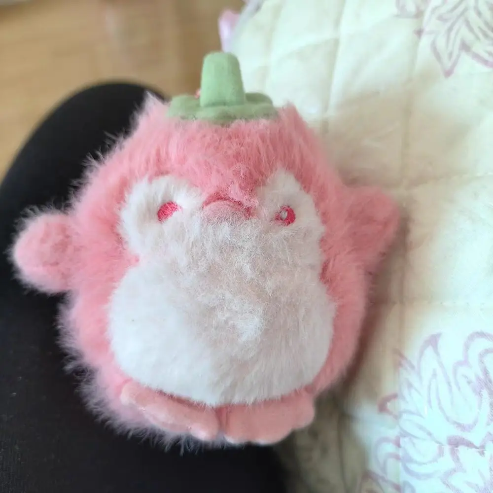 PP algodão pinguim pelúcia chaveiros fofo coleção frutas perfumado brinquedo de pelúcia pingente macio dos desenhos animados pinguim pingente de pelúcia