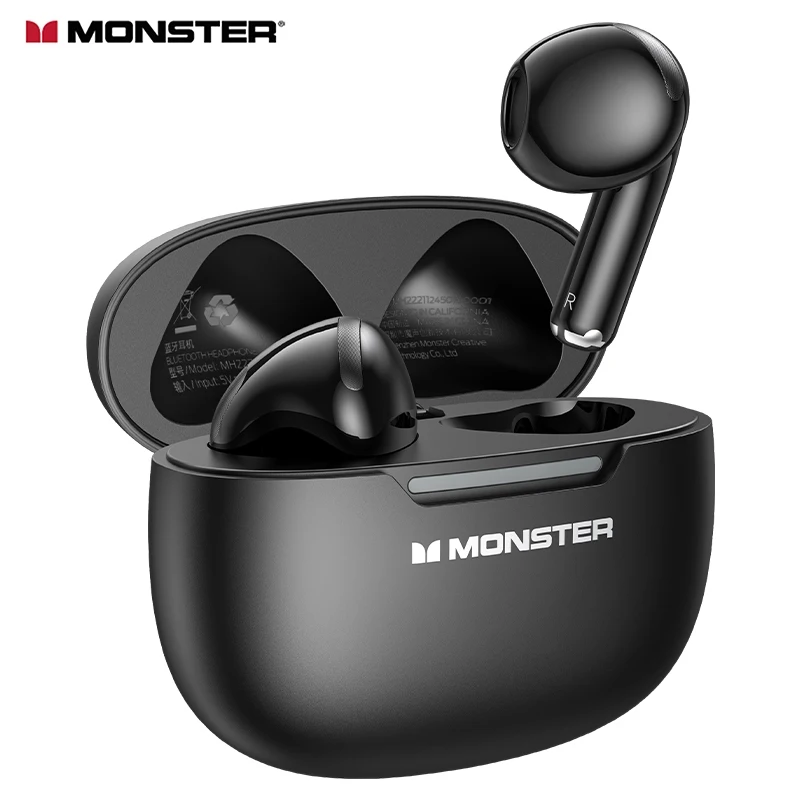 Monster N-Lite 208 TWS Wireless Earphone Bluetooth 5.4 Waterproof In-Ear HiFi Stereo Wireless Earbuds For Xiaomi iphone Huawei