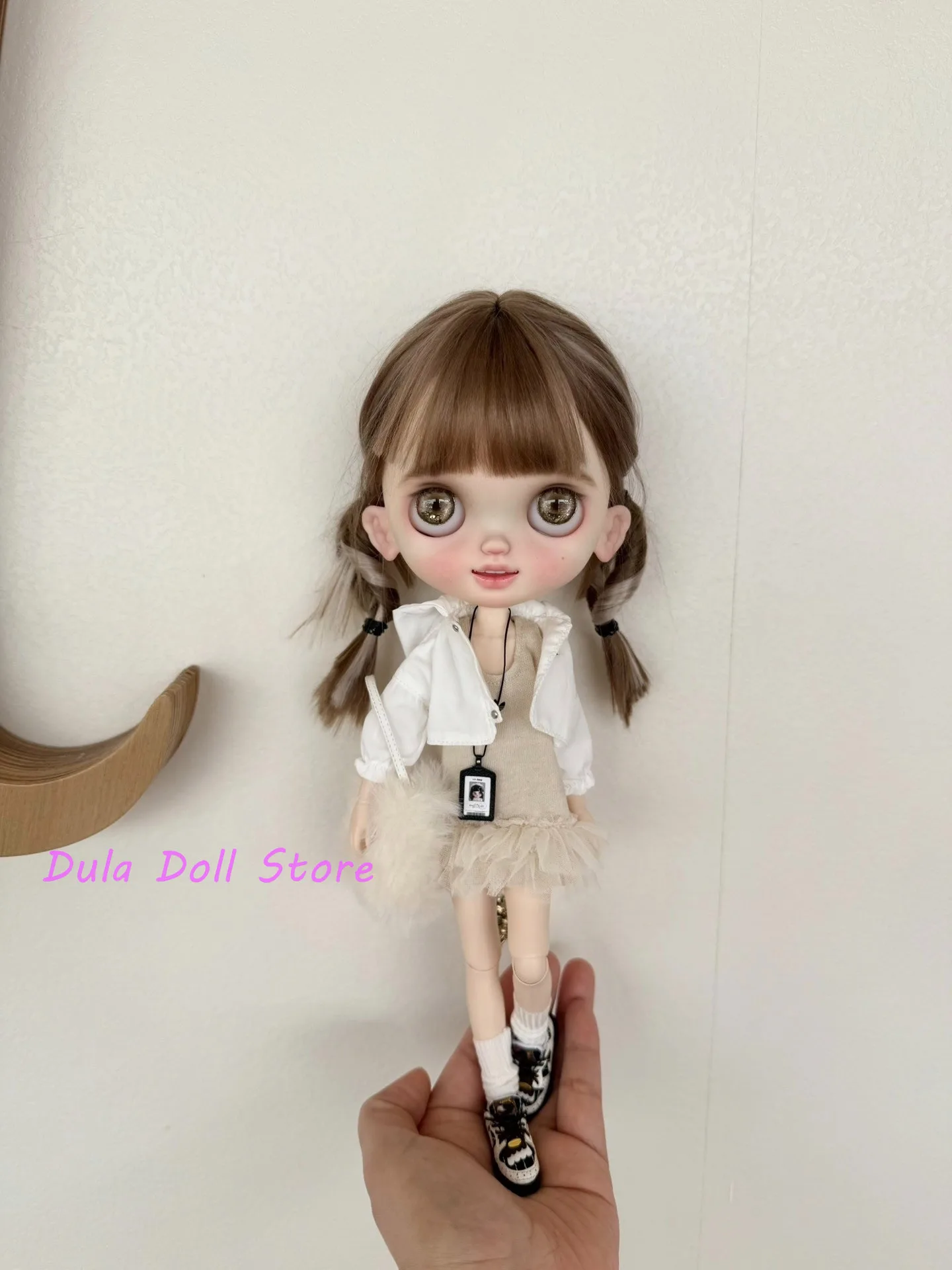 

Одежда для куклы Dula для Blythe Summer, комплект чистого белого плиссированного платья ob24 ob22 Diandian Azone Licca ICY JerryB 1/6 Bjd Doll
