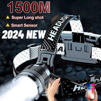 2024 900w High Power Fishing Headlamp Rechargeable Light Headlight 99000000000lm Camping Hiking Led Flashlights As A Power Bank