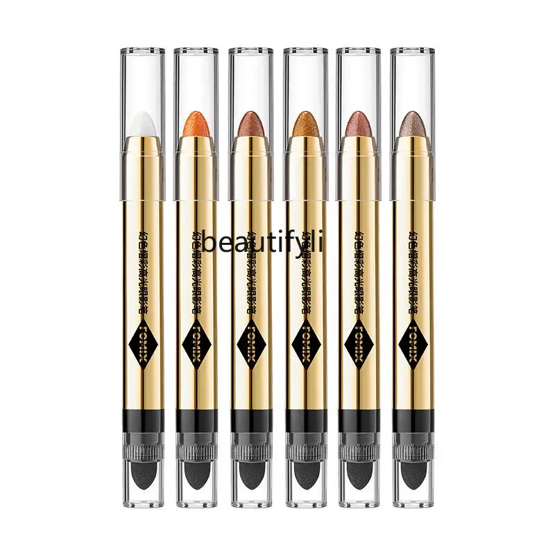 Special high-gloss eyeshadow pen aegyo saliva pen pearlescent fine flash grooming pen to brighten double-ended touch molding