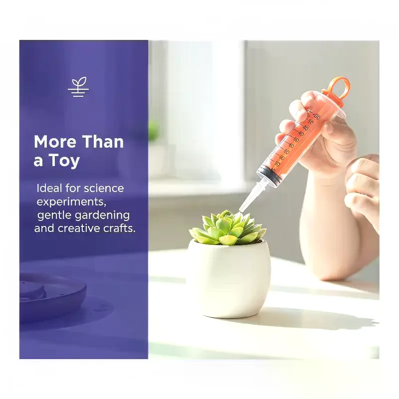 100ml Syringe, Colored Push-Rod Ring, Industrial Glue Injection / Laboratory Dispensing, Precise Scale