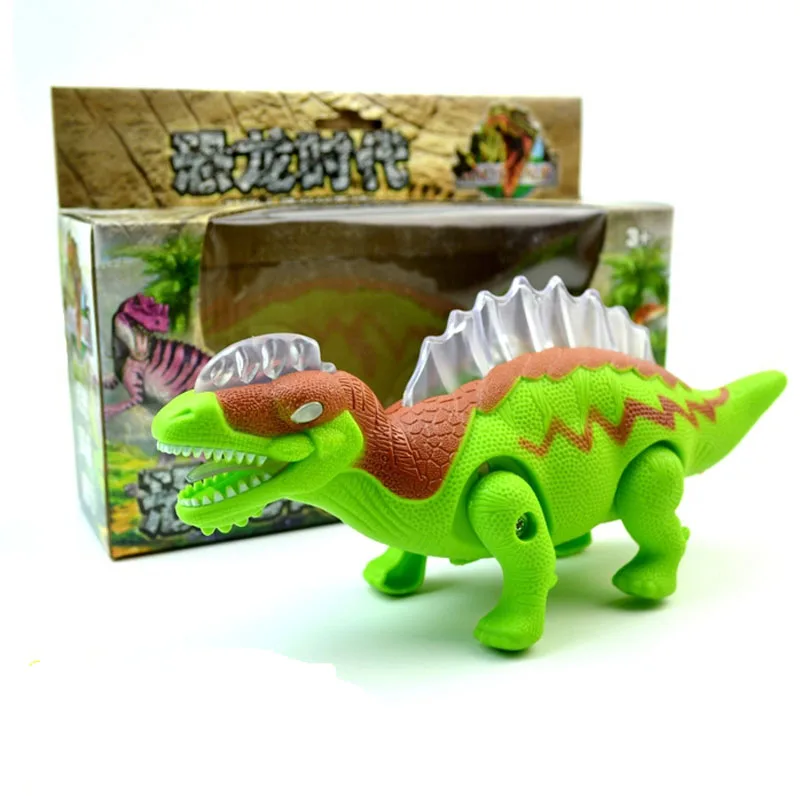 Electric Walking Dinosaur Toys Glowing Jurassic Dinosaurs with Sound Animals Model  for Kids Boys Children Interactive