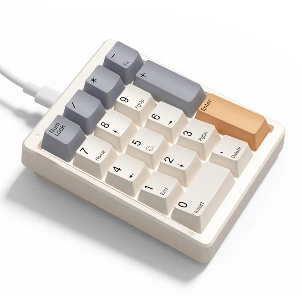 Adjustable Backlit Keyboard Usb Wired Mechanical Number Pad 17-key Numeric Keypad Mini Desktop Numpad for Laptop Pc Accessories
