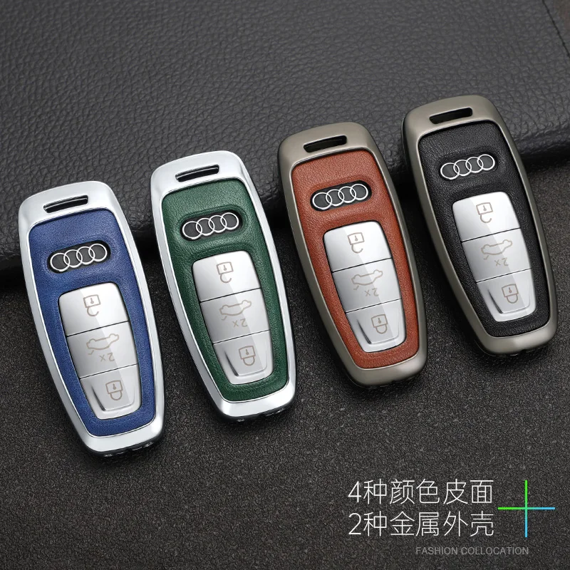 Car Key Case Holder Cover For Audi Q3 Q5 Q8 Q7 Sline C5 C8 A4 B6 B7 B8 B9 TT 80 S6 A1A4 B8 A5 A6 A7 A8 D5 TT 8P 8L Accessories