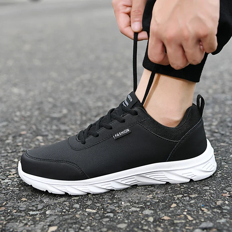 Men Casual Shoes Leather Waterproof Running Sneakers Men Wear-resistant Men Walking Sport Shoes Zapatillas Deportivos Hombre