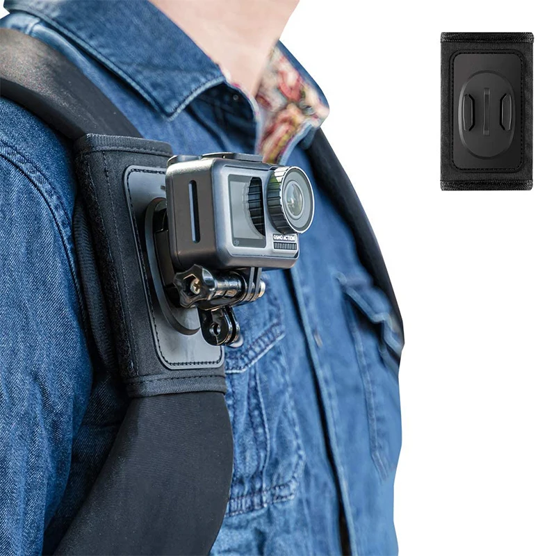 Backpack Shoulder Strap Mount Adjustable Shoulder Strap Holder for GoPro 13 12 11 10 9 8 DJI Osmo Action 4 Insta360 X4 X3 Camera