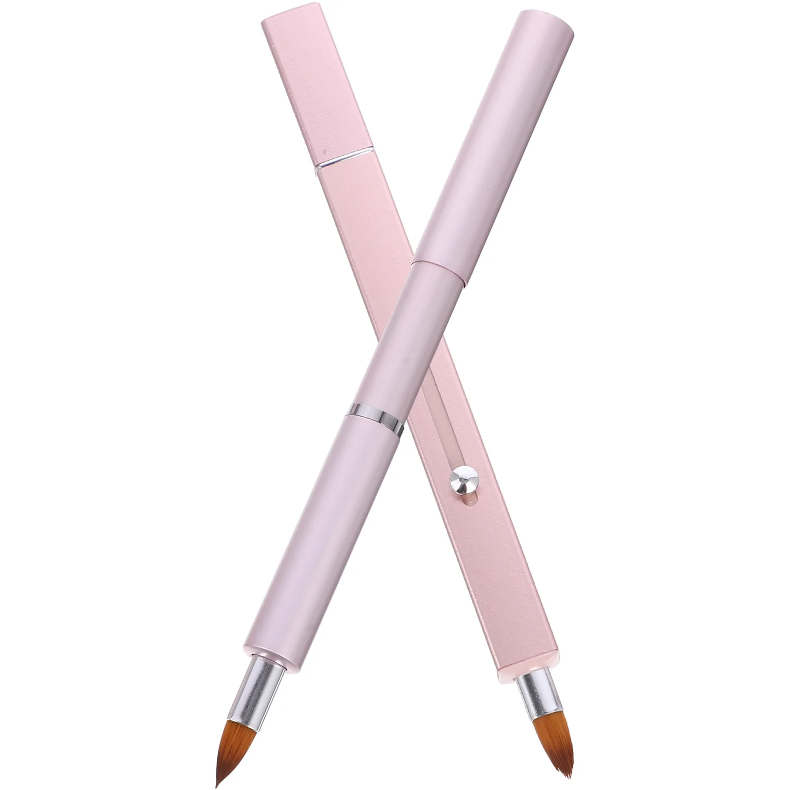 2Pcs Retractable Lip Brush Set Portable Soft Bristles Smooth Makeup Application Lipstick Gloss Applicator Women Makeup Tools