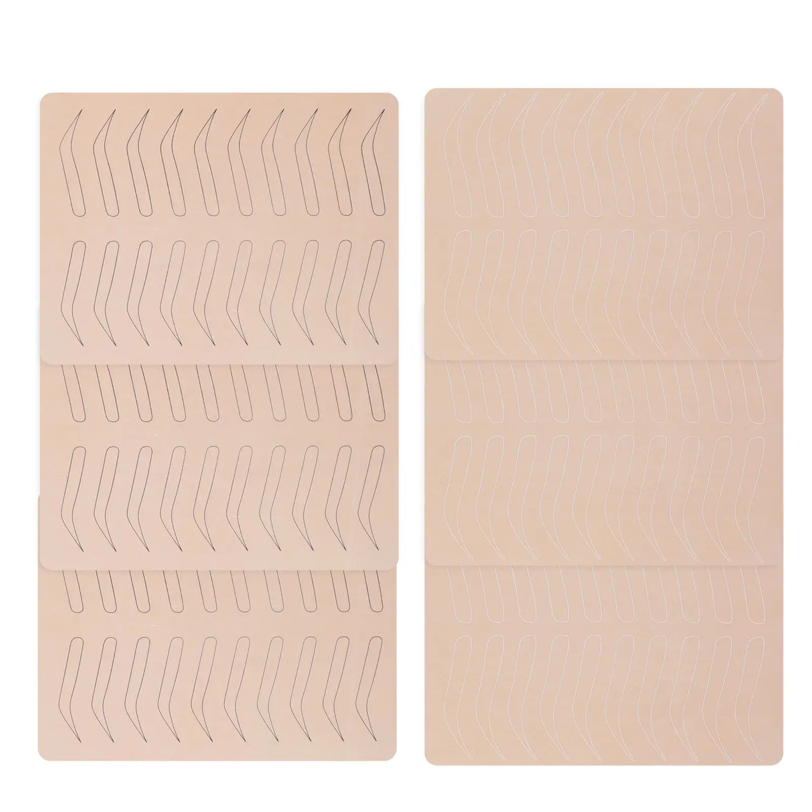 

6Pcs Eyebrow Practice Skin for Tattooing Synthetic Skin-Like Material Flexible Realistic Touch Feel Outline Shading Training