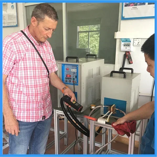 Induction Heating Machine For  Motor Rotor Copper Steel Plate Copper Stick Bending Heating