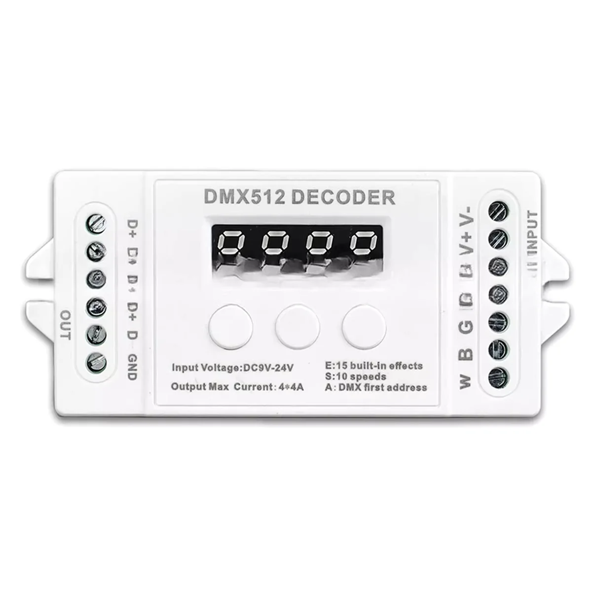 

B74A 4CH DMX512 декодер RGBW светодиодная лента контроллер консоль используется декорированный драйвер диммера освещения DC9V-24V световое шоу