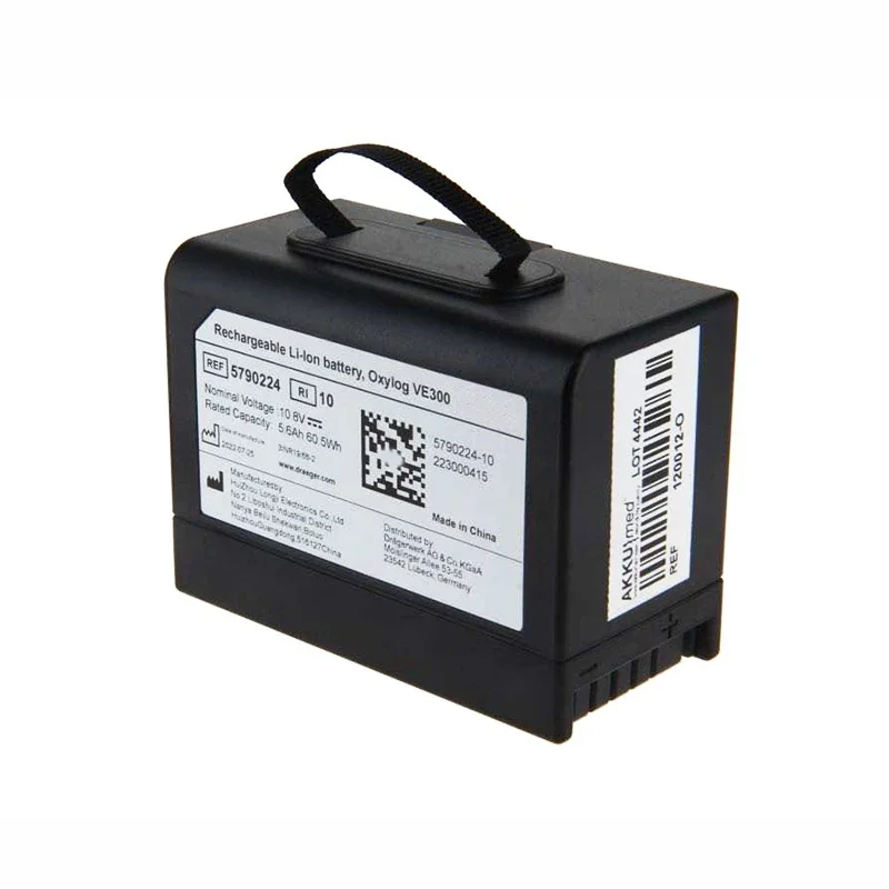 Replacement 11.1V 5600mAh Li-ion Rechargeable 5790224-08 5790224 battery for Medical Drager oxylog VE300