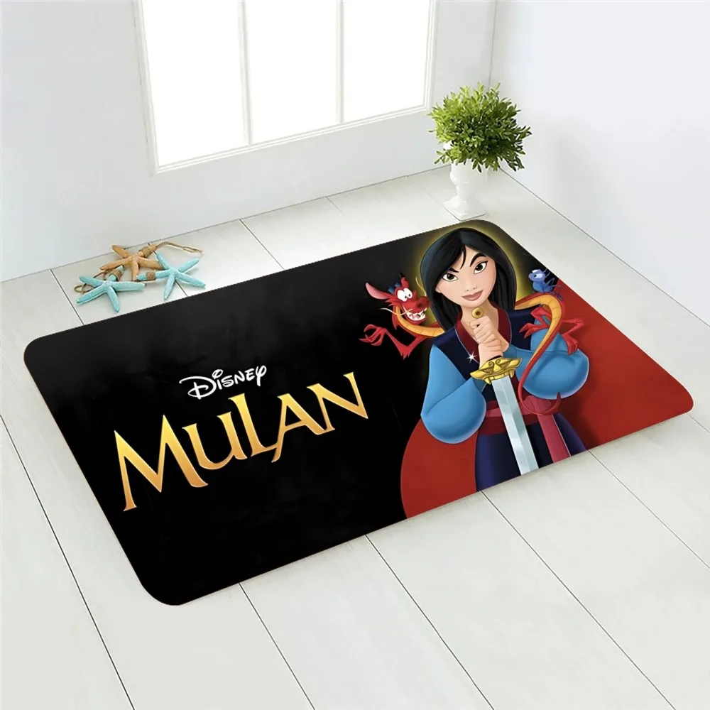 M-Mulan Floor Mat Graphic Printed Flannel Doormats For Bathroom Kitchen Entrance Carpet Home Decor