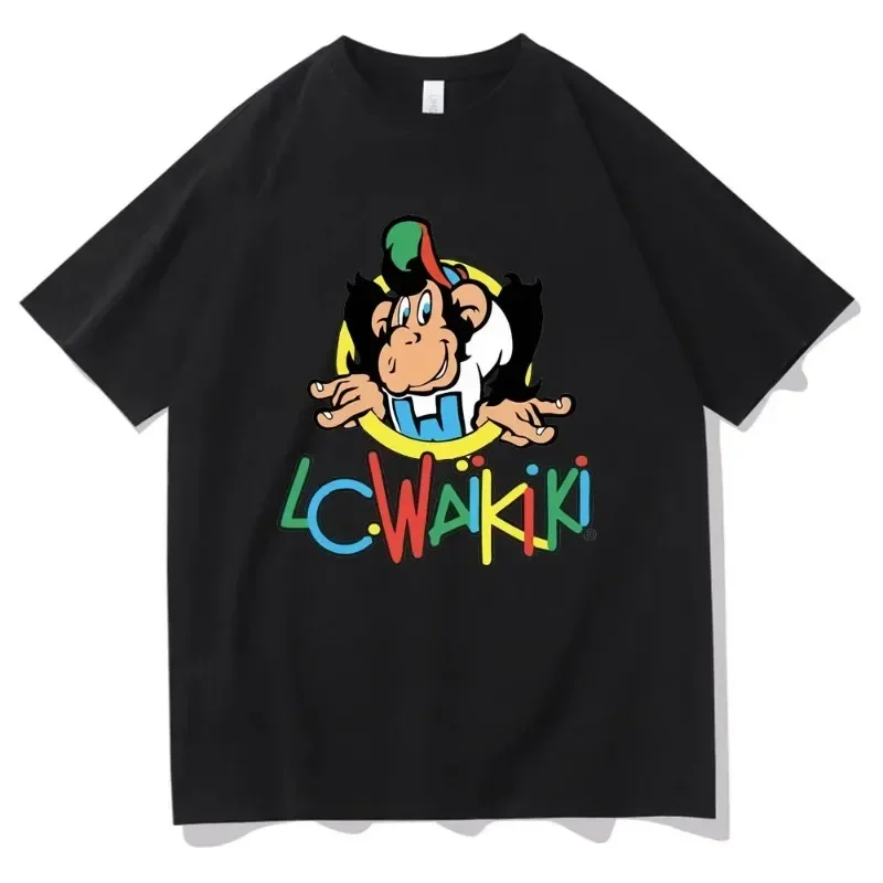 2025 new model Men's Street Shooting Hip Hop Monkey T-shirtMonkey Graphic Printed Cotton T-shirt Short Sleeve Beach T-shirt