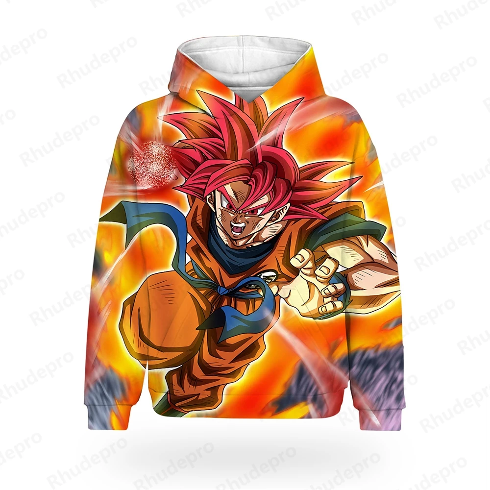 2024 Autumn Men New 3D Hot Goku Vegeta All Over Print Cosplay Children Street Hoodie Unisex Top Oversized Long Sleeve