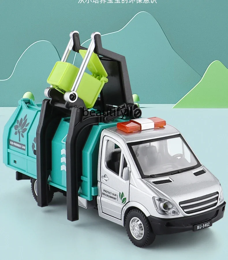 

Garbage Truck Truck Model Alloy Boy Toys Sanitation Truck Children's Birthday Gifts