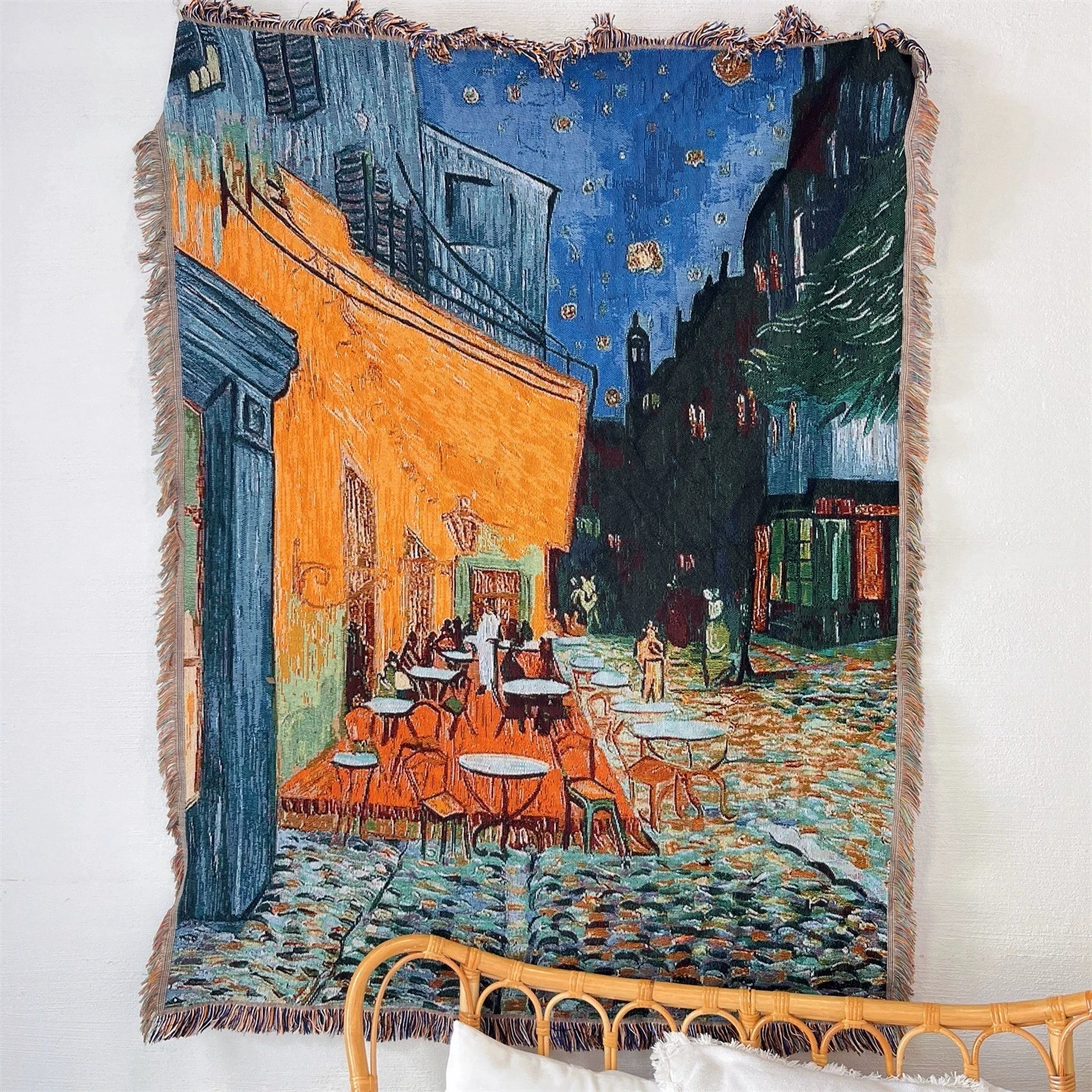 Van Gogh Oil Painting Tapestry Blankets Bed Artistic Retro For Home Decoration Sofa Towel Flower Picnic Mat Bed Cover Drop ship