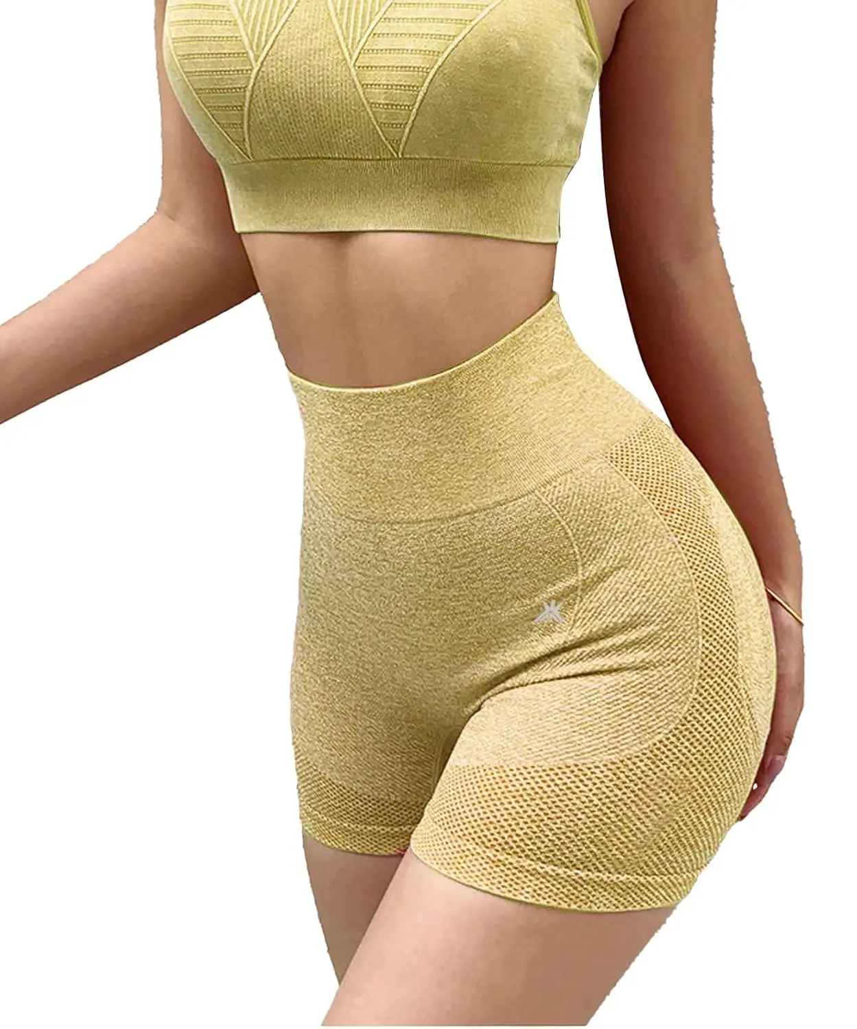 سراويل رياضية نسائية عالية الخصر بلون سادة - مرونة عالية، ماصة للرطوبة قابلة للتنفس، سراويل ضيقة قابلة للتنفس #6