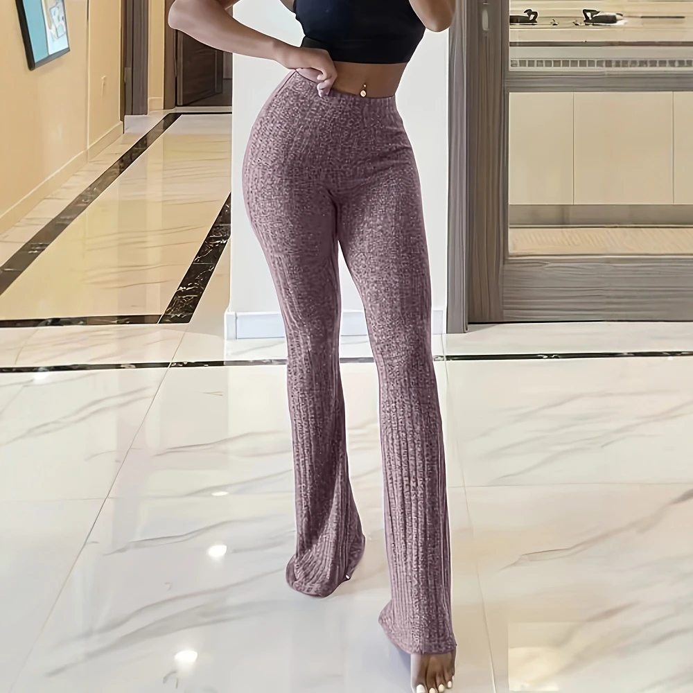 Leggings dritti casual a tutta lunghezza Pantaloni a vita media Comodo design di base Abbigliamento inferiore da donna Leggings alla moda