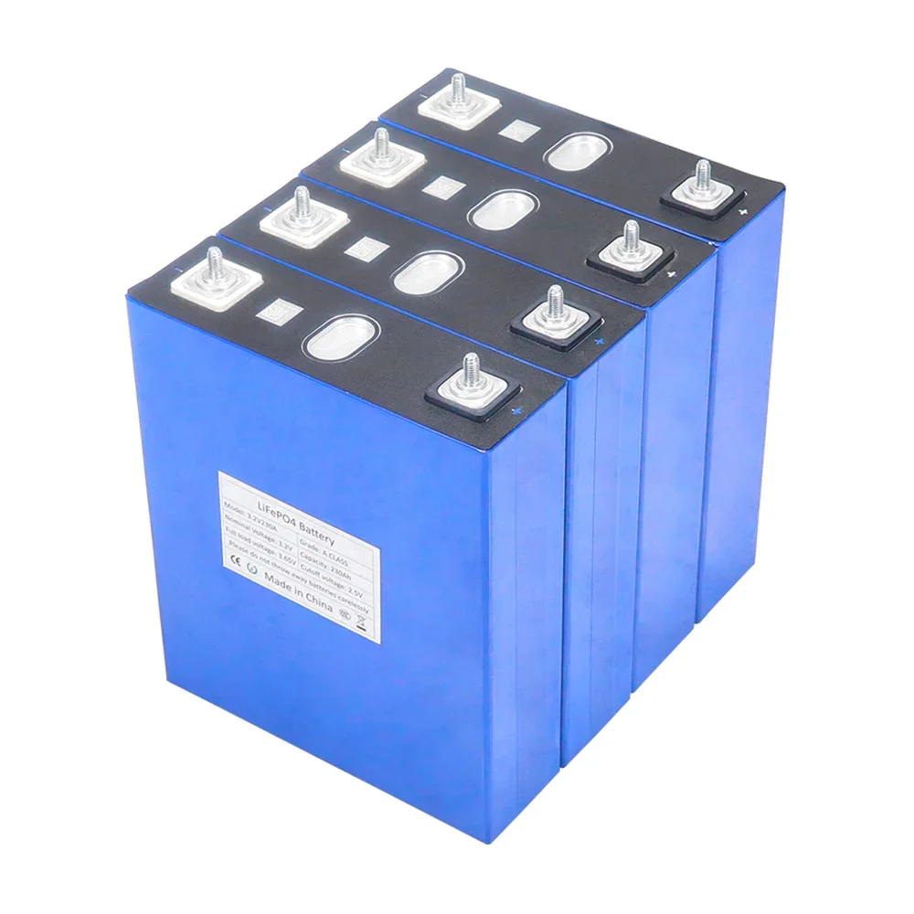 Fast Delivery 4PCS 3.2V 230Ah Lifepo4 Lithium Iron Phosphate Battery Pack DIY 12V 24V 36V 48V Grade A Solar Rechargeable Cells