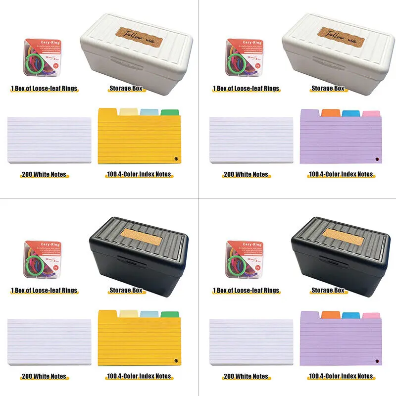 Imagem -04 - Colorido Index Cards Grupo Binder Ruled Note Card Tabela Estudando Cartões Study Cartões Notepads Office Material Escolar 300 Pcs