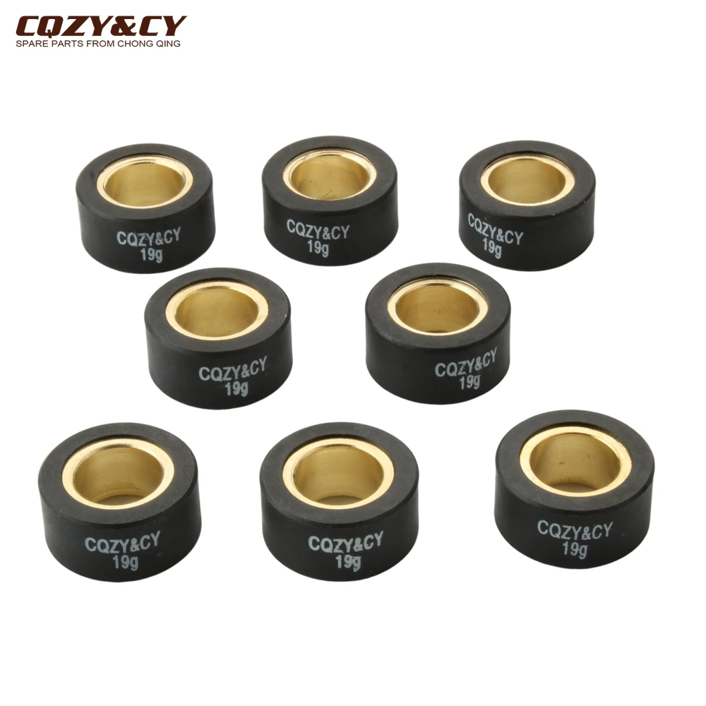 8pc AN250 AN400 Variator Racing Roller Weights 19g 26x13mm For Suzuki Burgman250 Burgman 400 Skywave Scooter Motorcycle