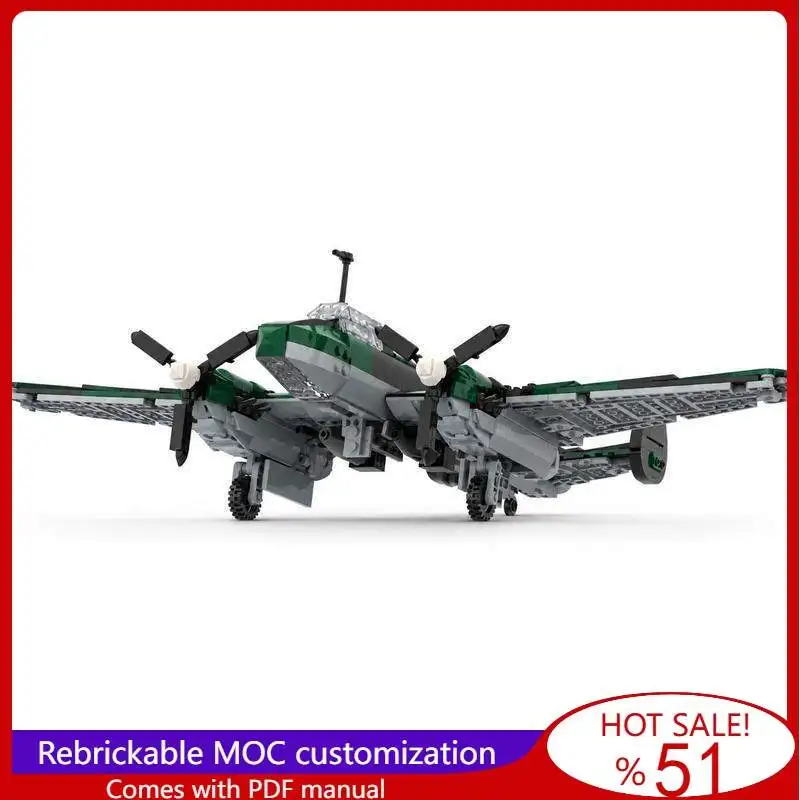 NEW 1116PCS Petlyakov Pe 2 Classic Set Soviet War Series Dive Bomber Aircraft Building Blocks DIY Gift Popular Home Display Toy