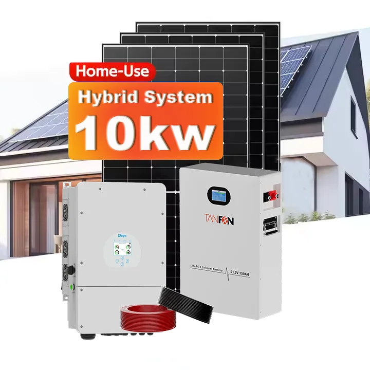10KW Off Grid Solar Panel Kit, 5000W-10000W Complete System LiFePO4 Battery Inverter for Home