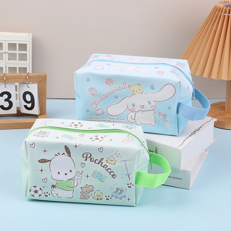 Kawaii Sanrio Travel Storage Bag For Women Cute Cartoon Kuromi Hello Kitty Cosmetic Bag Large-capacity Stationery Pen Bags