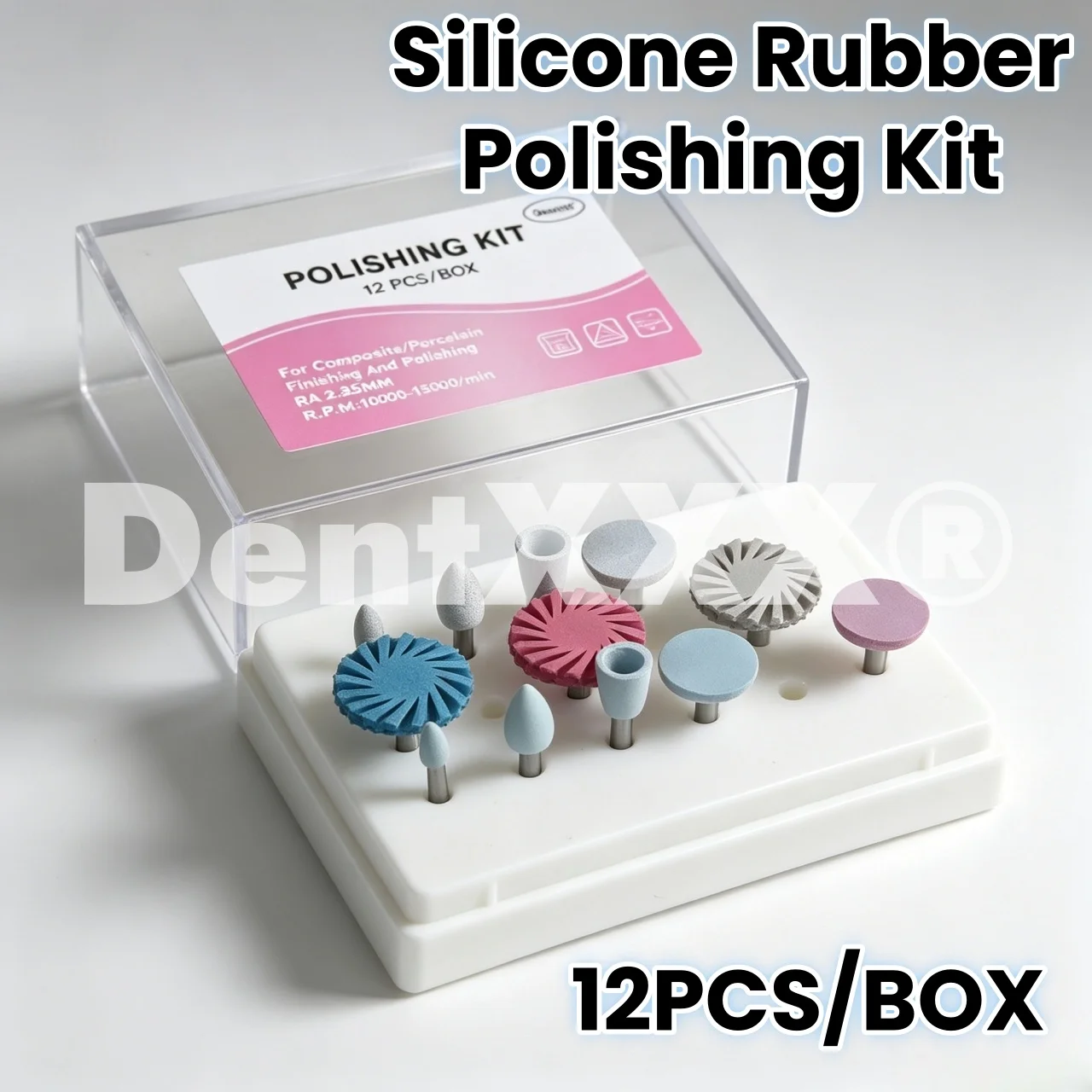 

12Pcs/Box Silicone Rubber Flexible Polishing Wheel Kit Spiral Grinding Buffing Tools for Resin Craft Jewelry Metal Polishing