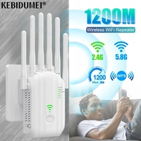 1200Mbps Dual Band WiFi Repeater Wireless Signal Extender 2.4G 5GHz Wi-Fi Amplifier Router Long Range Signal Booster For Home