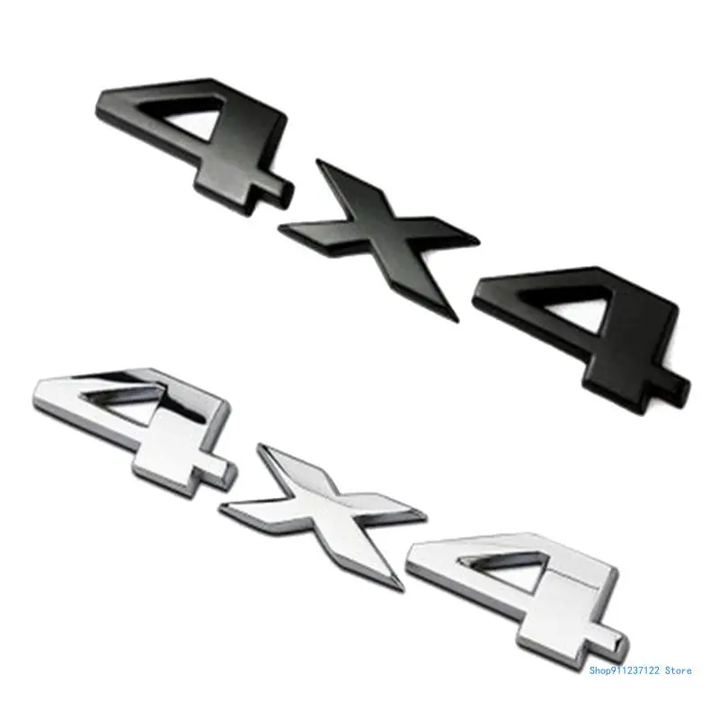 4X4 Four-wheel Tailgate Insert Decals Weather Resistant Car Body Letter Number Sticker 3D