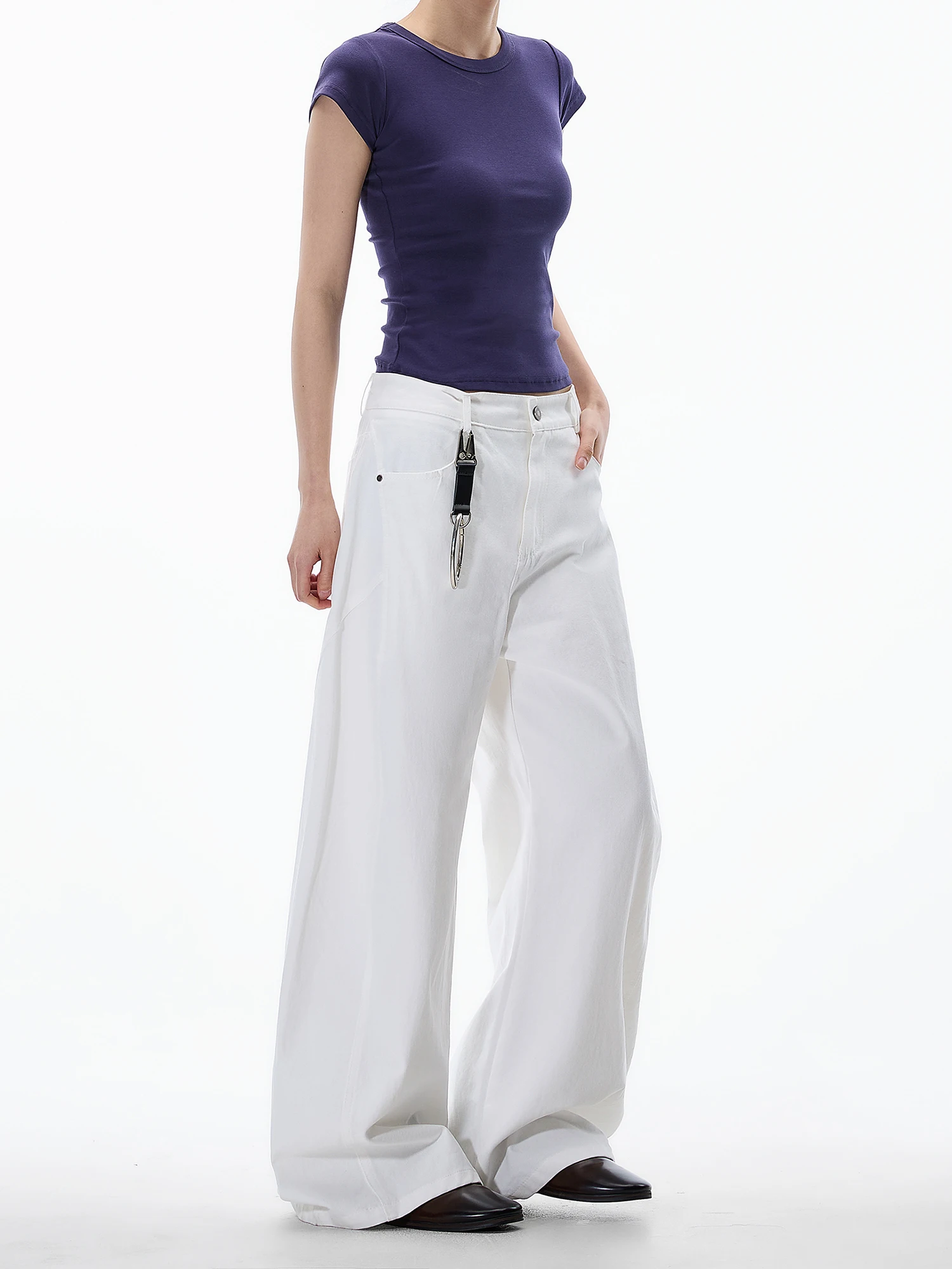 

Burgenland Fce Lined Thi Wide Leg Pants Women Winter Loose Long Trousers High Waist Floor Length Work Straight Cut Pants