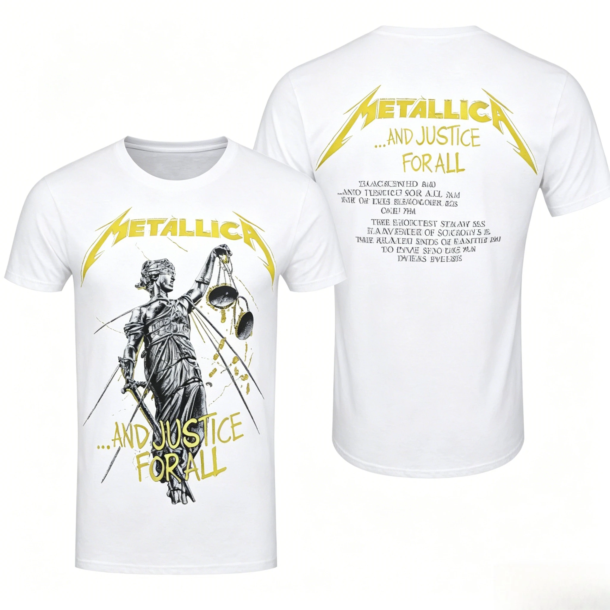 2026 Summer Metallica Album Tracklist Graphic Tee Casual Streetwear Cotton T-Shirt For Metal Lovers