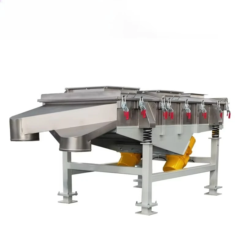 Food Grade Stainless Steel Linear Vibrating Screen Motor 380V/220V Sieve Grain Corn Rice Bean Flour Screening Machine