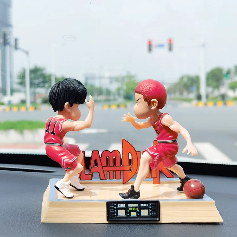 New Q Version Slam Dunk Master Center High Five Rukawa Maple Sakuragi Hanamichi Carton Car Decoration Parking Number Plate