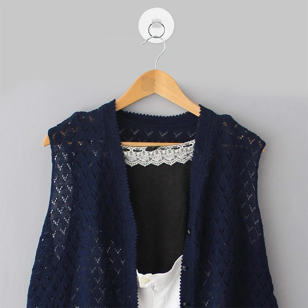 6 قطعة خطاف شفط الزجاج الشفاف المطاط شفط كأس السنانير للمنزل قوة قوية لا أثر الحمام المطبخ تخزين معلقة #6