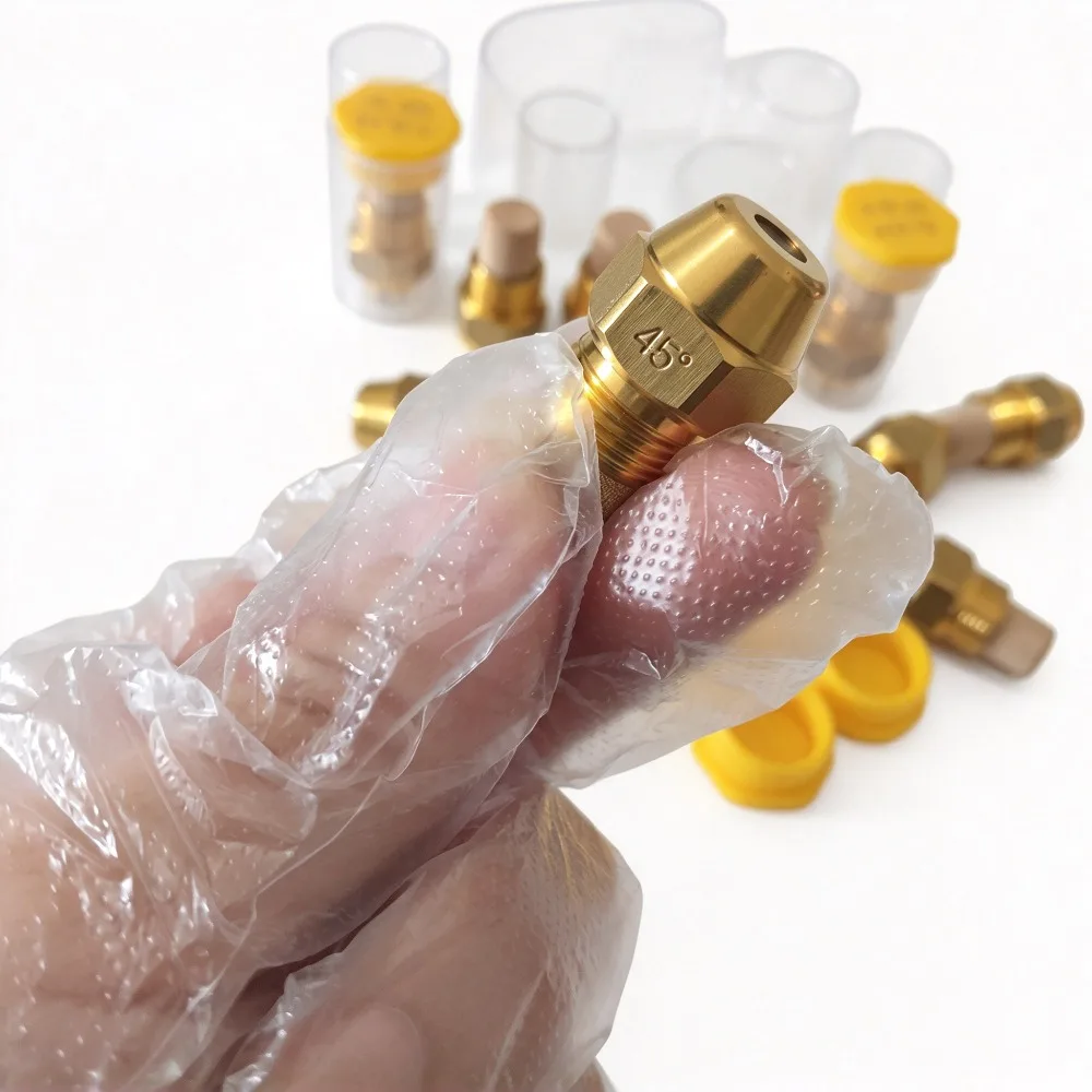 5PCS  45 Degree Methanol Diesel Fuel Oil Burner Nozzle, Brass Oil Nozzle, Oil Fuel Injection Air Atomized Spray Jet