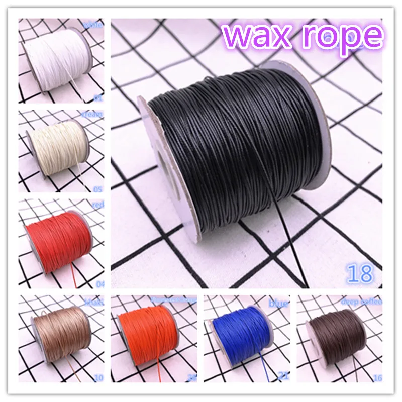 New 0.5 0.8 1.0 1.5 2.0mm Waxed  Cord Waxed Thread Cord String Strap Necklace Rope Bead DIY Jewelry Making for Bracelet