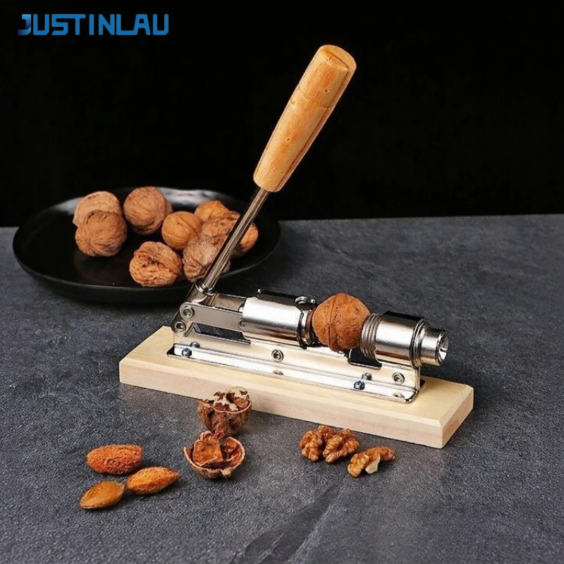JUSTINLAU Mechanical Walnut Clip Multifunction Stainless Steel Nutcracker Portable Manual Fast Opener for Nut Kitchen Clamp Tool