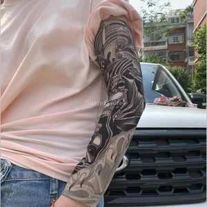 Blumenheizungen für Männer und Frauen, tätowierte Ärmel, nahtlos, UV -Sonnenschutzmittel, Outdoor -Fahrten, Sonnenschutzmittel, neu, 1PC 10 Hauptverkäufe Tatoo Arm Manga - №1