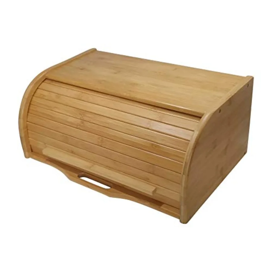 

Large bread box bread basket wooden box storage boxes kitchen counter organizer roll top breadbox. bread boxes for kitchen coun