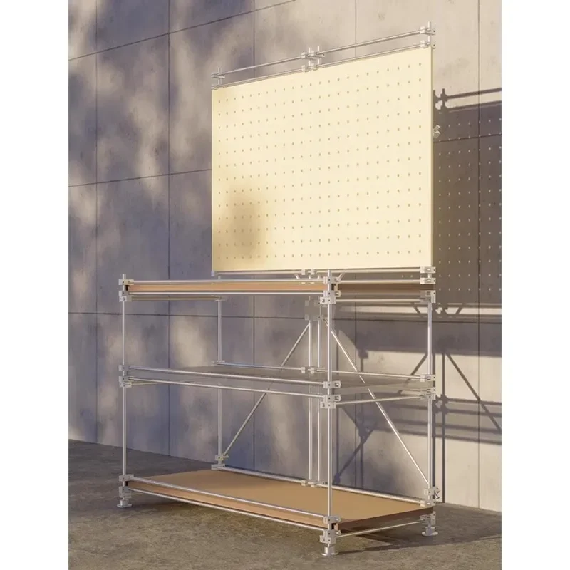 Second-hand marine board, light axis storage rack, floor storage rack, hole board display rack, multi-layer partition, bookshelf