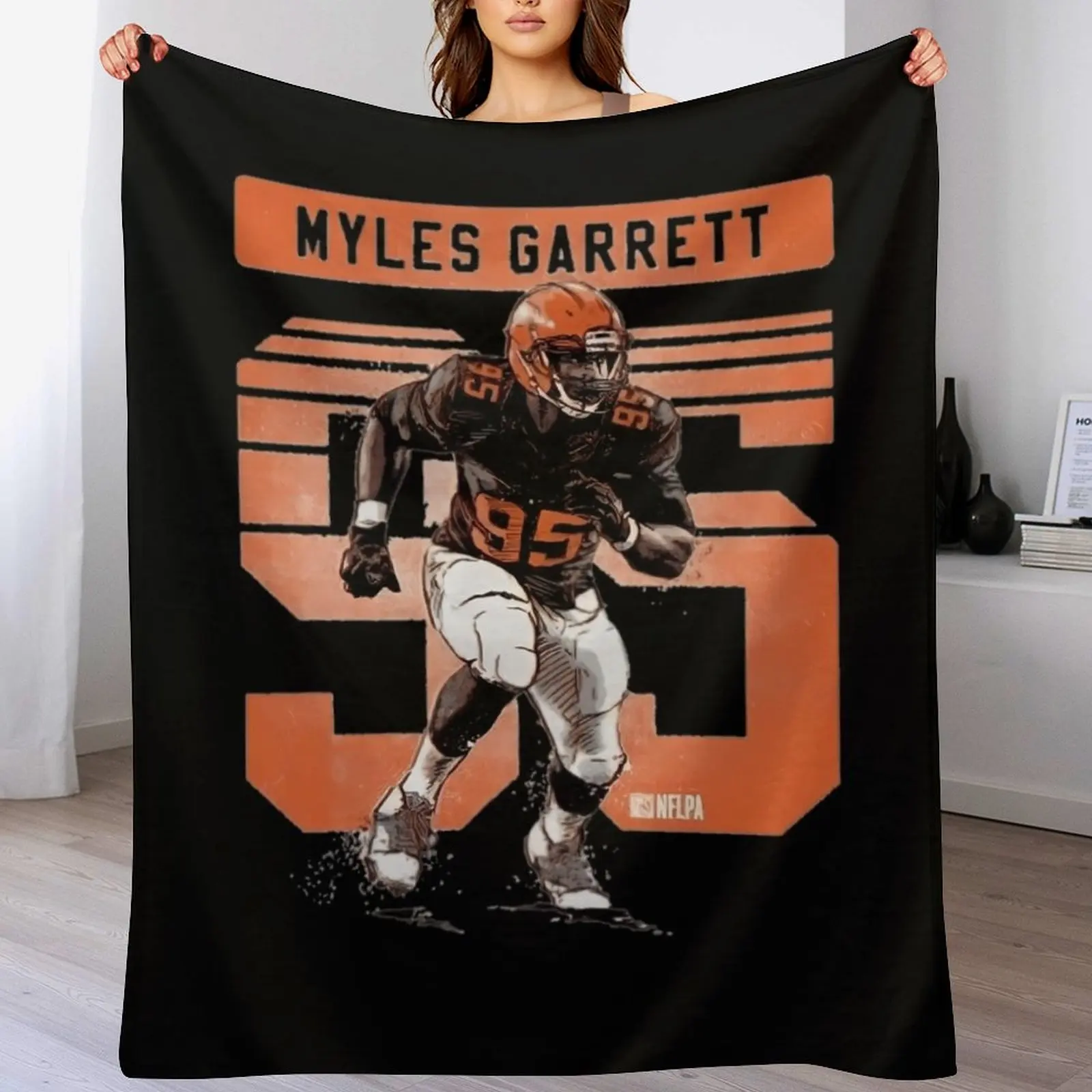 

Myles Garrett 95 For Cleveland Browns Fans \t Throw Blanket manga for winter Luxury Designer blankets and throws Blankets