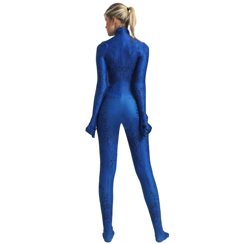 New movie X-Men cosplay costume Raven darkallme blue laminate jumpsuit mystique Halloween party suit kids adult