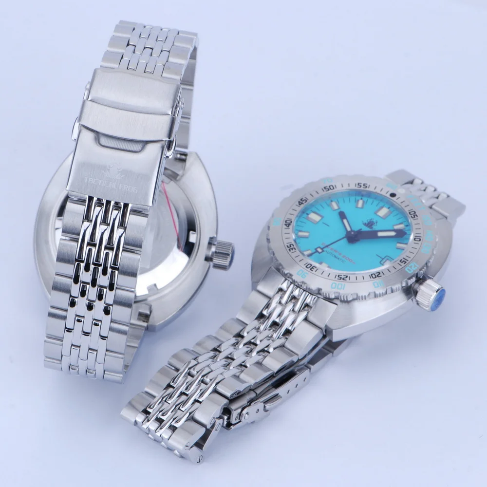 Tactical Frog Men Diver Watch Military Automatic Mechanical Wristwatch Diving 20Bar Waterproof BGW-9 Luminous Sapphire NH35