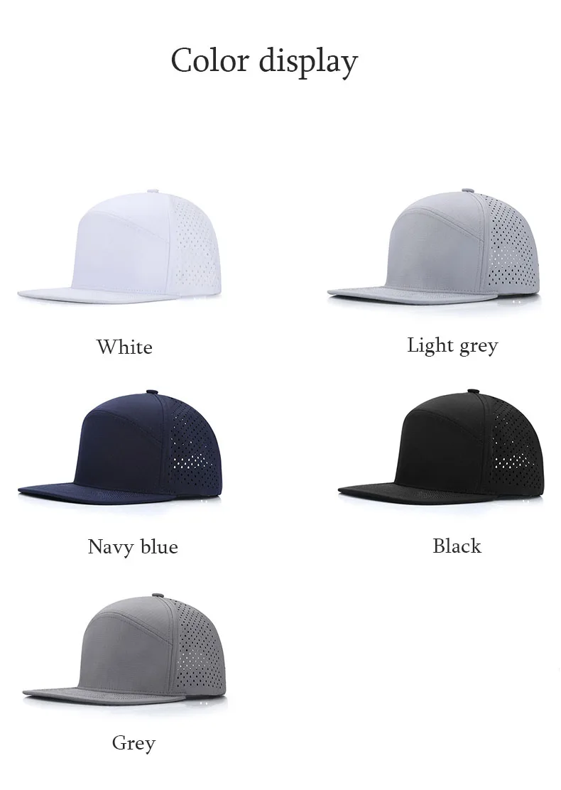 Individuell besticktes Logo, 6-Panel-Snapback-Cap, atmungsaktive Baumwolle, für Herren und Damen, atmungsaktive Outdoor-Baseballkappe, Hip-Hop-Mütze – Detail 4