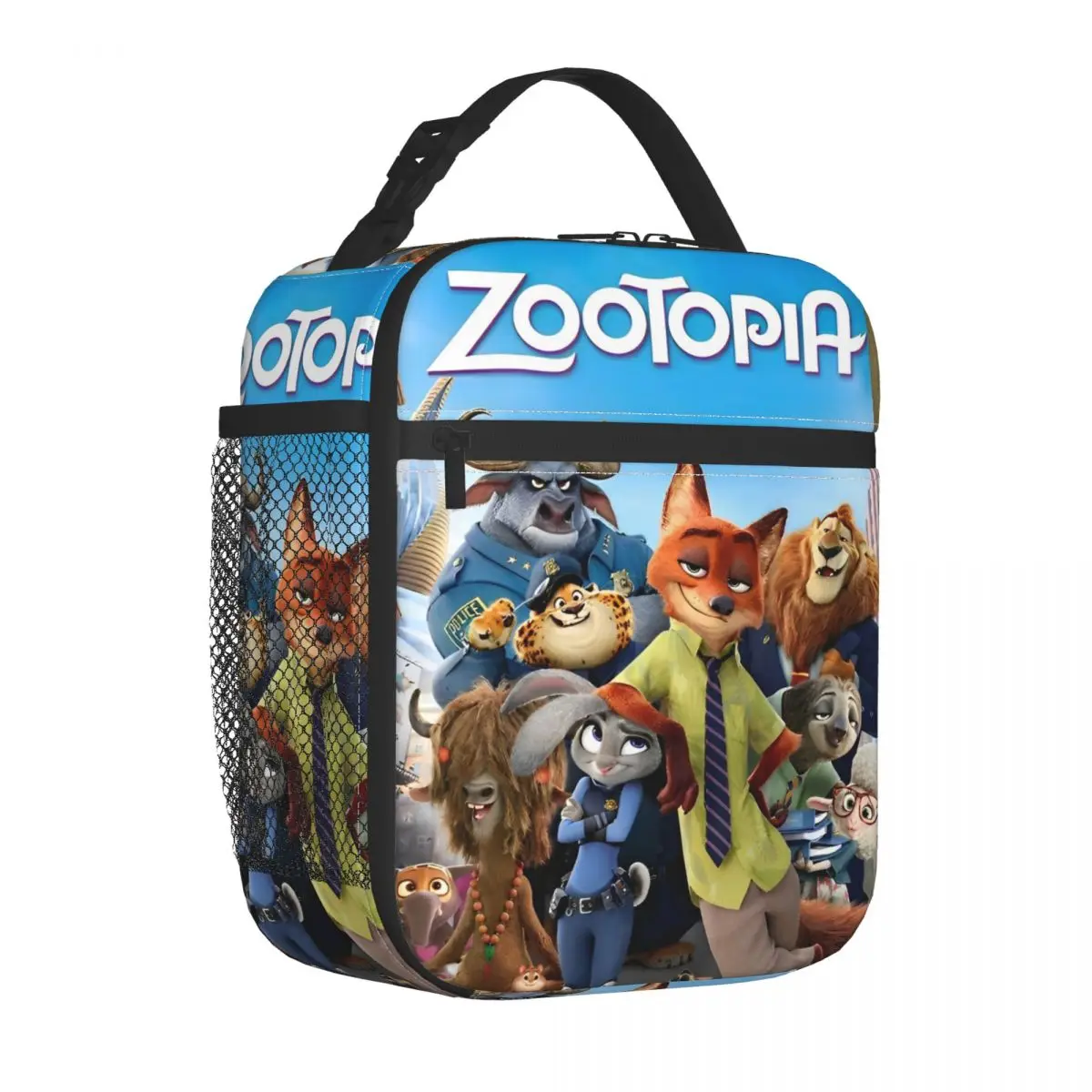 حقيبة غداء معزولة من Zootopia، حاوية غداء عالية السعة، حقيبة حرارية، صندوق غداء، حقيبة حمل للكلية الخارجية، فتاة صبي