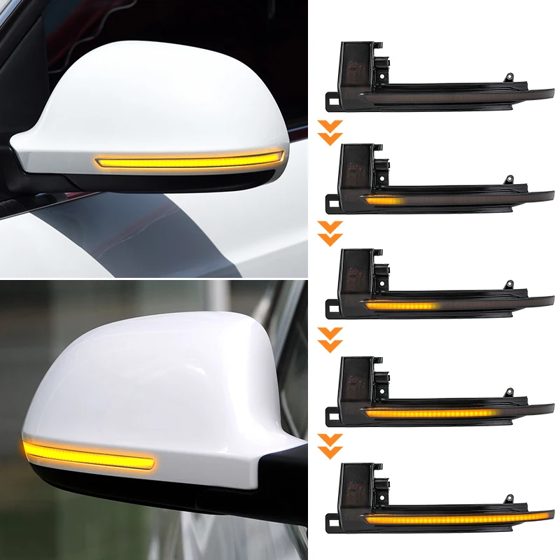 

For Audi A3 8P A4 A5 B8 Q3 A6 C6 4F S6 B8.5 S5 RS5 RS4 RS3 Turn signal Sequential side mirror indicator Dynamic turn signal